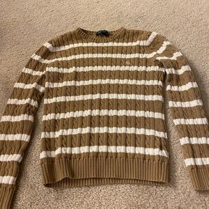 Ralph Lauren striped cable knit sweater, size M